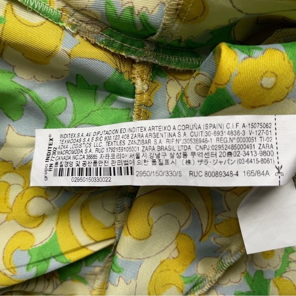 Zara Retro Floral Satin Wrap Mini Dress | Size Small - Picture 11 of 13